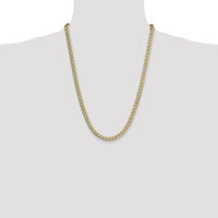 14k 7.1mm Semi-solid with Rhodium PavÃ© Curb Chain-PWF160-24