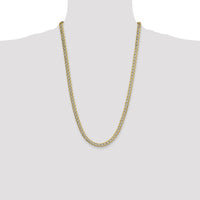 14k 7.1mm Semi-solid with Rhodium PavÃ© Curb Chain-PWF160-26