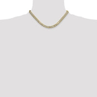 14k 7.75mm Semi-solid with Rhodium PavÃ© Curb Chain-PWF180-16