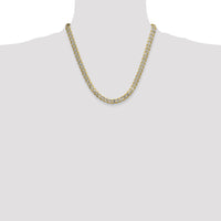 14k 7.75mm Semi-solid with Rhodium PavÃ© Curb Chain-PWF180-20