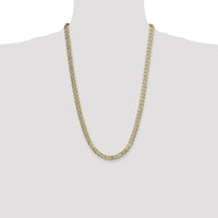 14k 7.75mm Semi-solid with Rhodium PavÃ© Curb Chain-PWF180-26