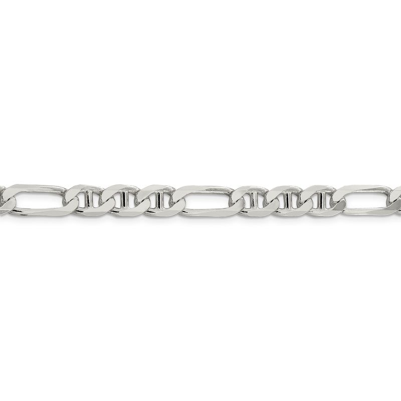 Sterling Silver 7.5mm Figaro Anchor Chain