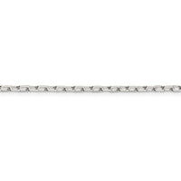 Sterling Silver 2.9mm Diamond-cut Long Link Cable Chain