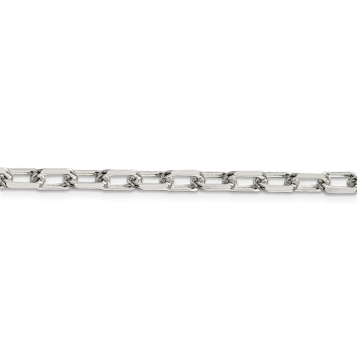 Sterling Silver 5.5mm Diamond-cut Long Link Cable Chain