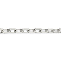 Sterling Silver 9mm Diamond-cut Long Link Cable Chain