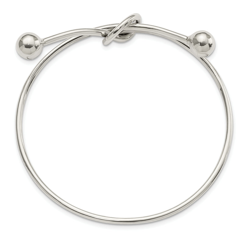 Sterling Silver Polished Knot Bangle