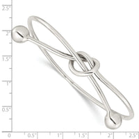 Sterling Silver Polished Knot Bangle