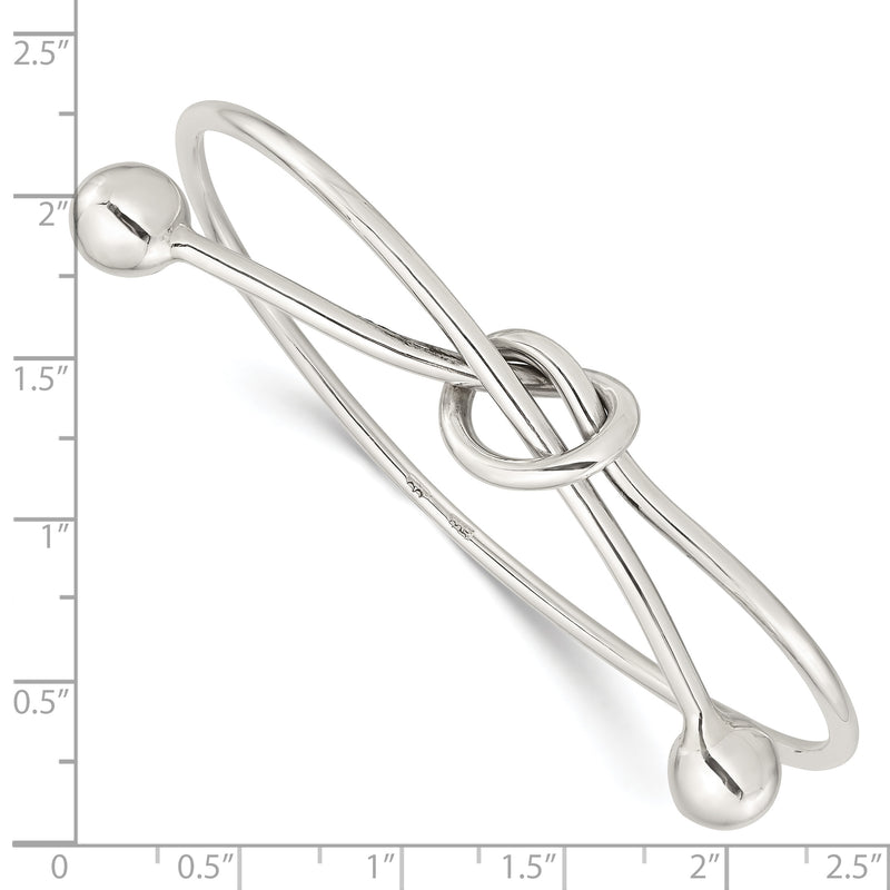 Sterling Silver Polished Knot Bangle