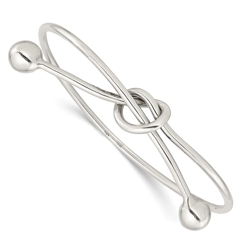 Sterling Silver Polished Knot Bangle