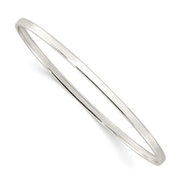 Sterling Silver Polished 3mm Slip-on Bangle