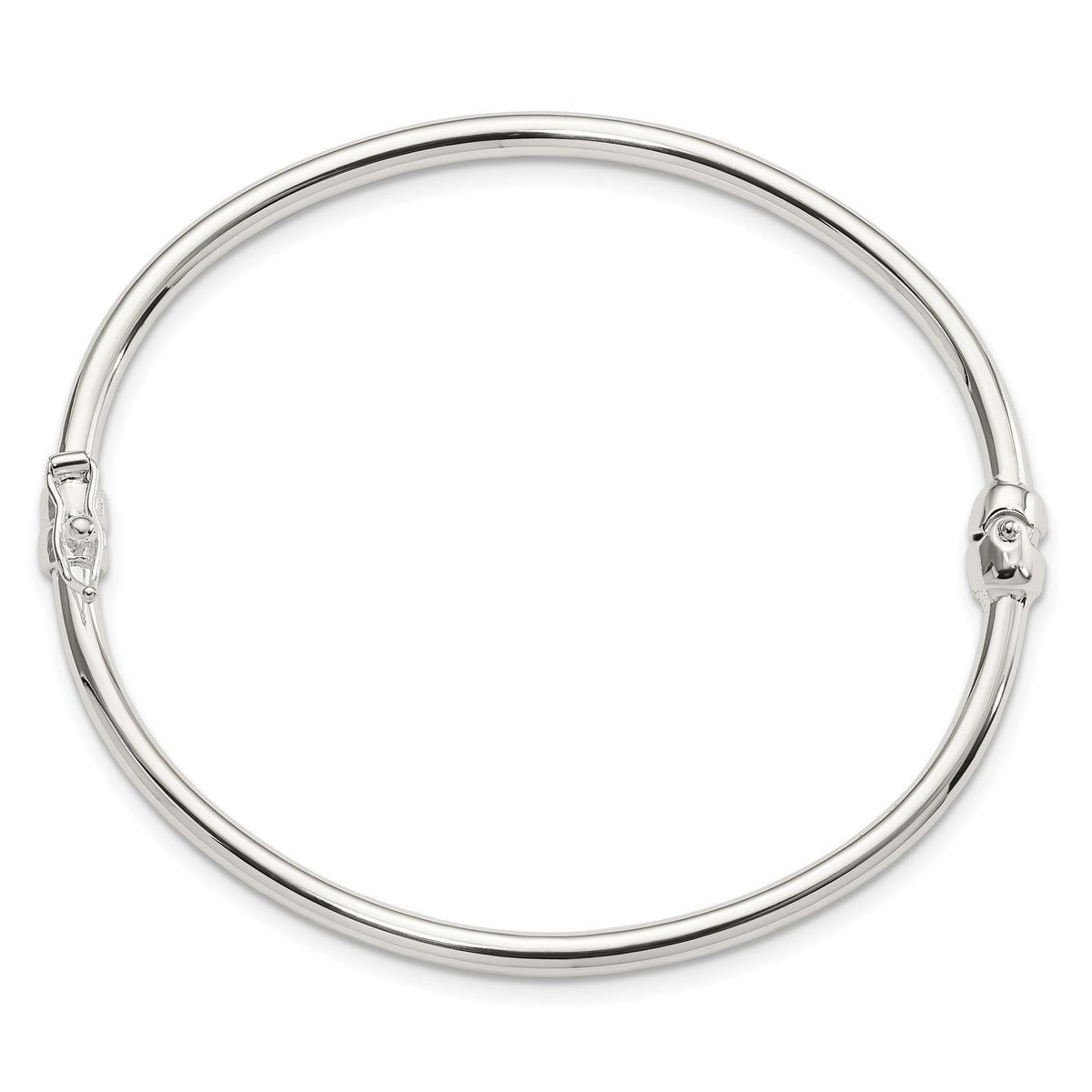 Sterling Silver Polished Hinged Bangle