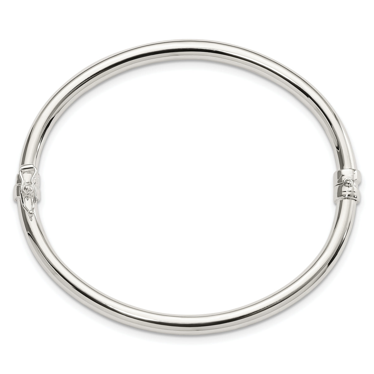 Sterling Silver Polished Hinged Bangle