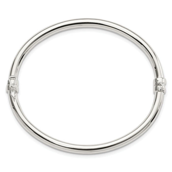 Sterling Silver Polished Hinged Bangle