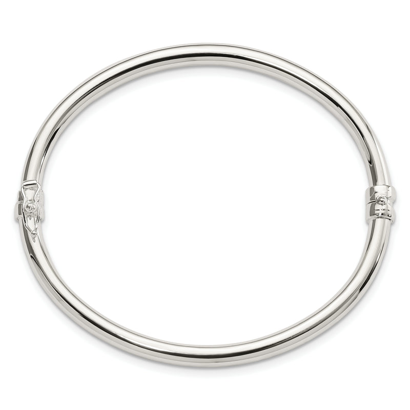 Sterling Silver Polished Hinged Bangle