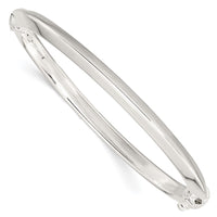 Sterling Silver Polished Hinged Bangle