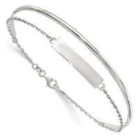 Sterling Silver Polished ID Bangle