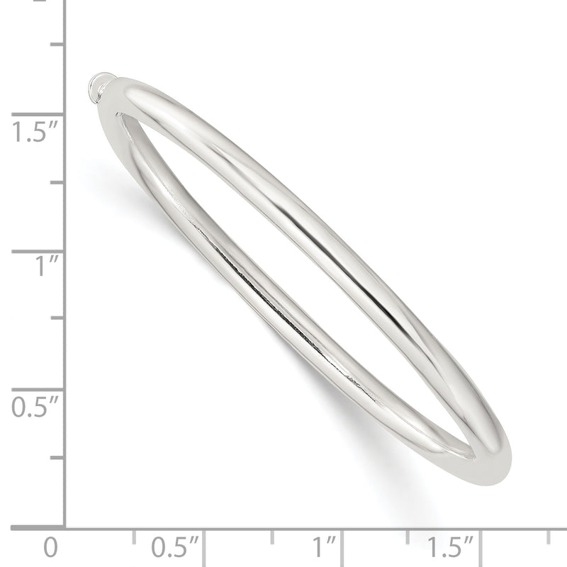 Sterling Silver Polished 3mm Hinged Baby Bangle