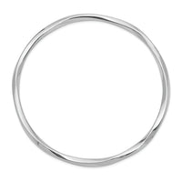 Sterling Silver Rhodium-plated 3.50mm Bangle