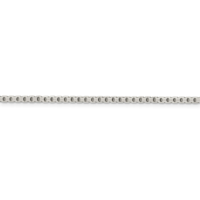 Sterling Silver 2.5mm 8 Sided Diamond-cut Box Chain