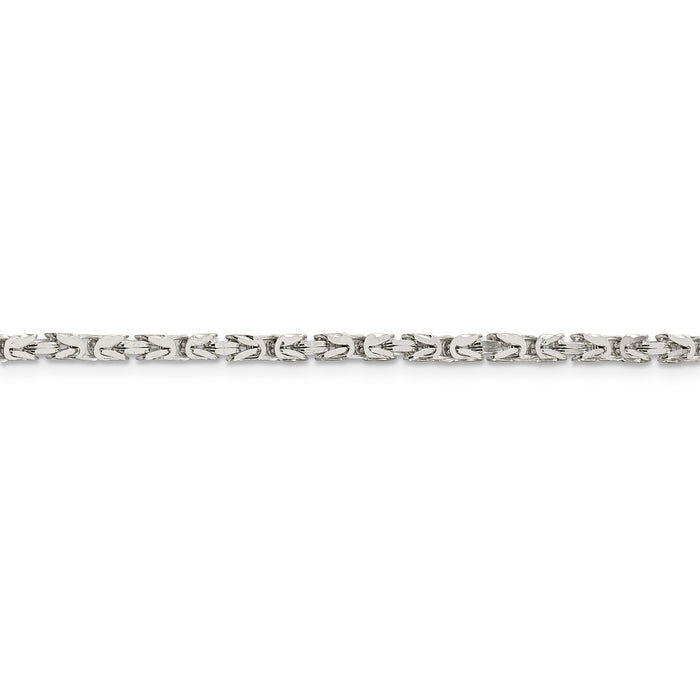 Sterling Silver 2.5mm Byzantine Chain