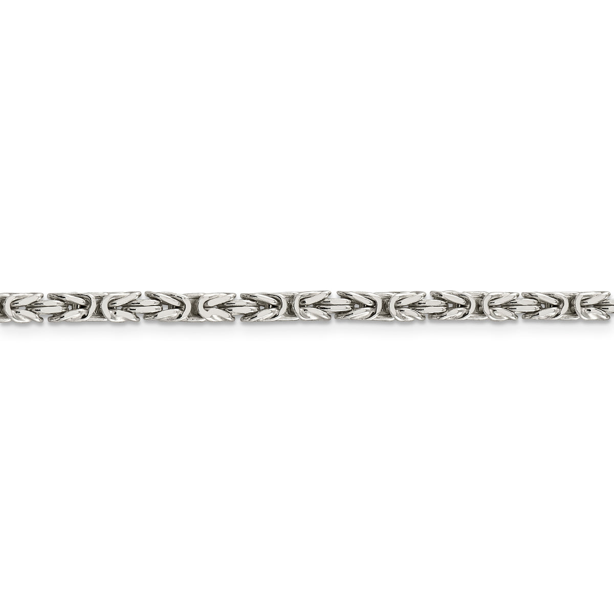 Sterling Silver 3.25mm Byzantine Chain