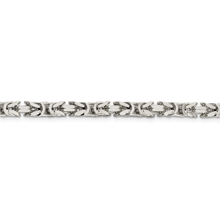 Sterling Silver 5mm Byzantine Chain