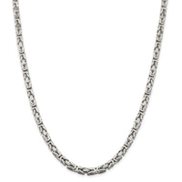 Sterling Silver 5mm Byzantine Chain