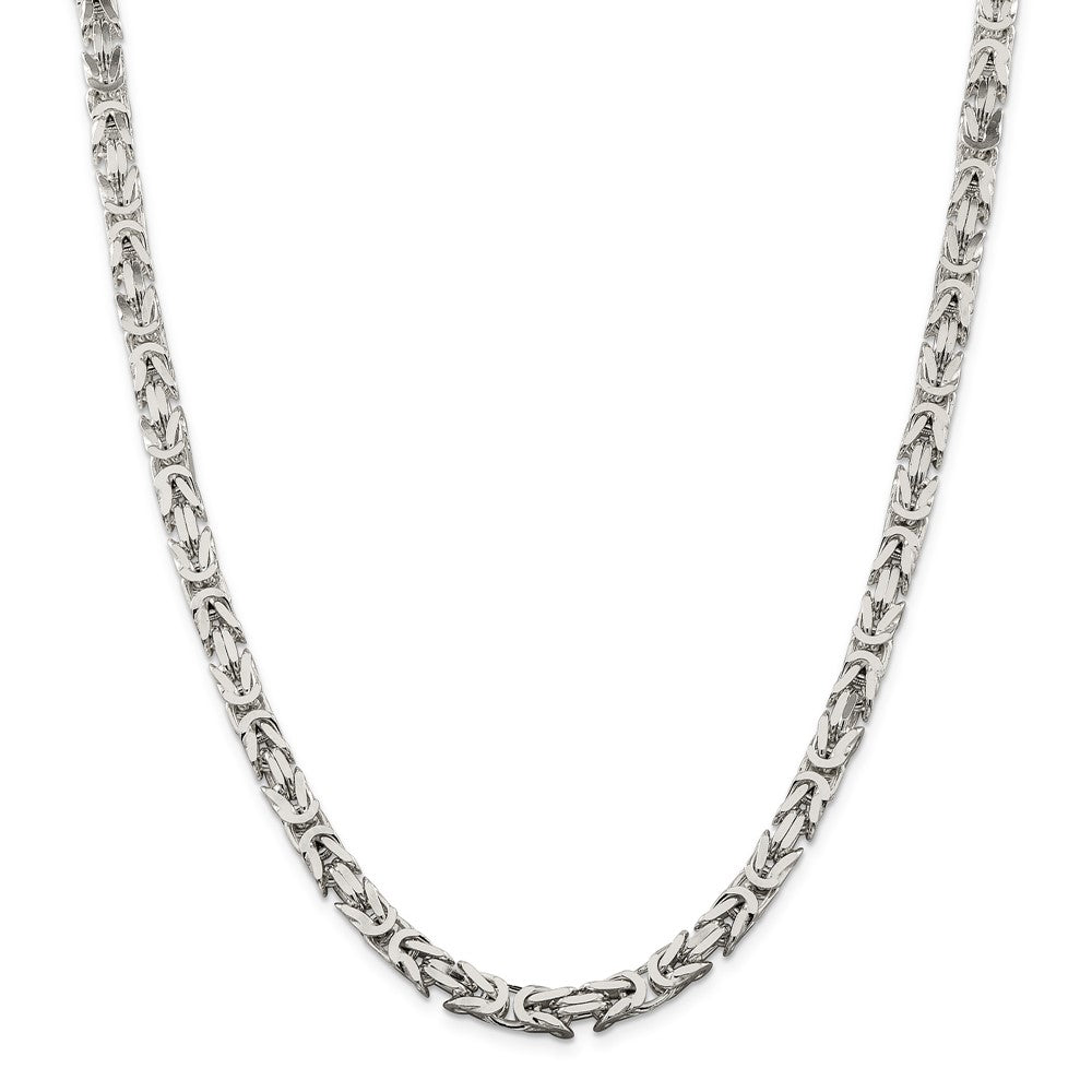 Sterling Silver 6mm Byzantine Chain