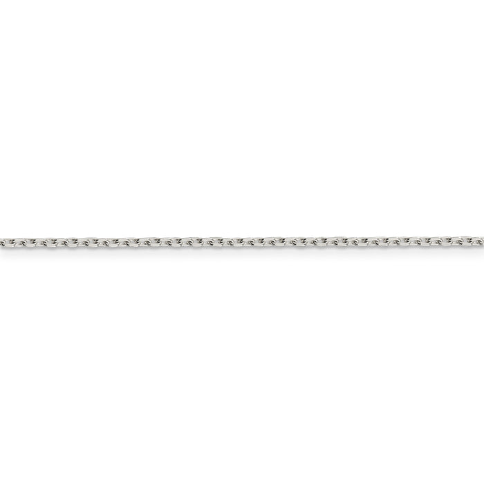 Sterling Silver 1.5mm Beveled Oval Cable Chain