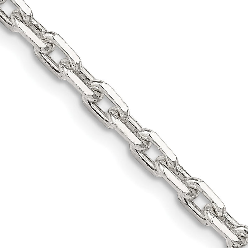 Sterling Silver 3.95mm Beveled Oval Cable Chain