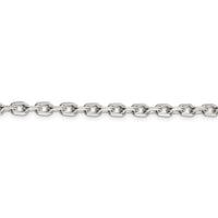 Sterling Silver 4.9mm Beveled Oval Cable Chain