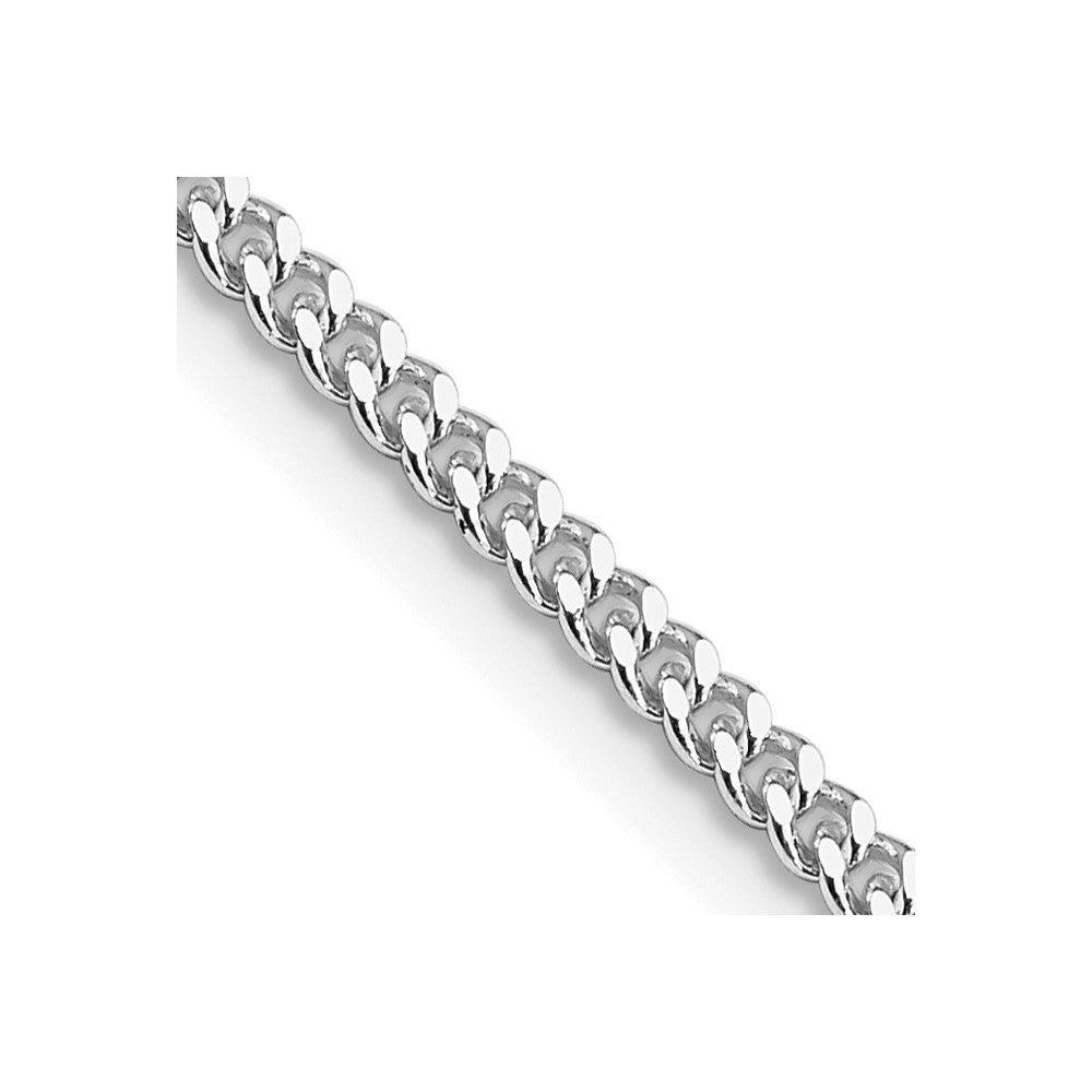 Sterling Silver Rhodium-plated 2mm Curb Chain