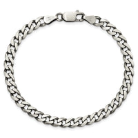 Sterling Silver Antiqued 5.7mm Curb Chain