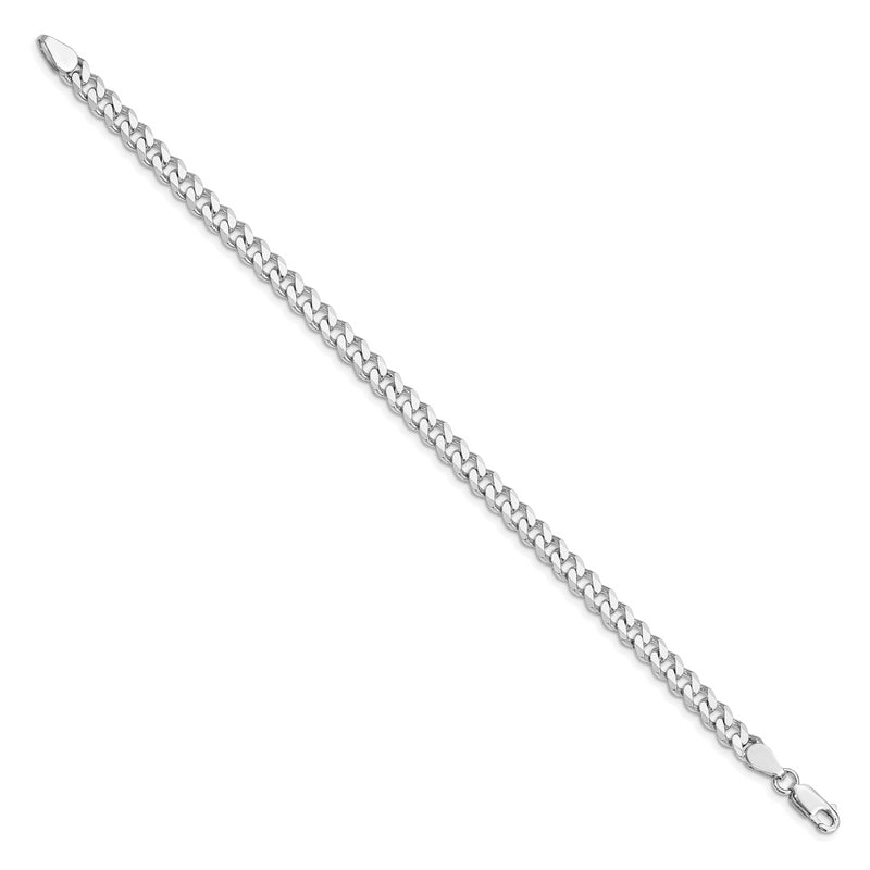 Sterling Silver Rhodium-plated 5.7mm Curb Chain