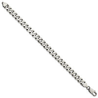 Sterling Silver Antiqued 9mm Curb Chain