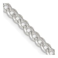 Sterling Silver 4mm Pave Curb Chain