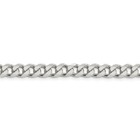 Sterling Silver 7mm Pave Curb Chain