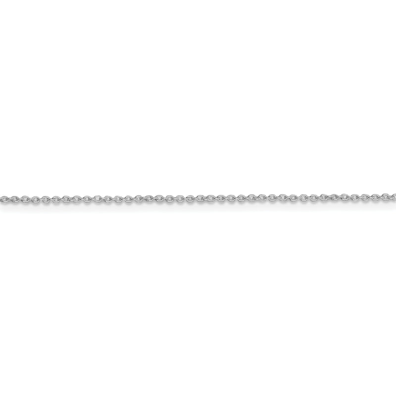 Sterling Silver Rhodium-plated 1mm Cable Chain