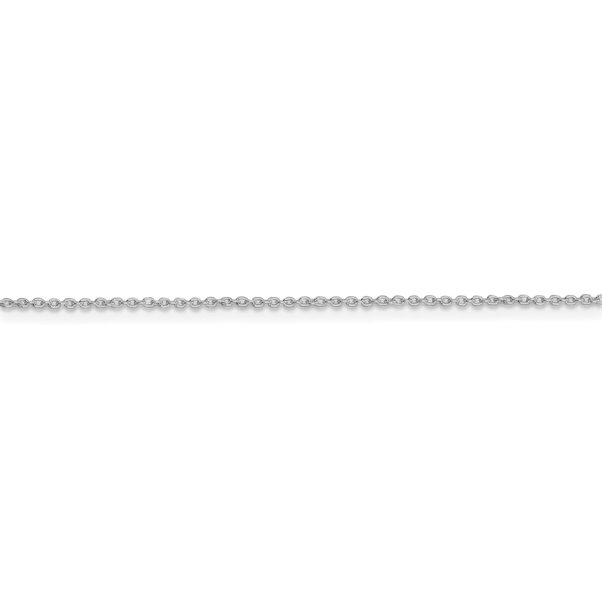 Sterling Silver Rhodium-plated 1mm Cable Chain