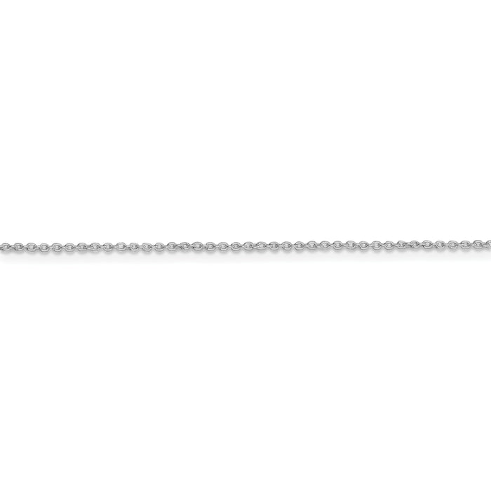 Sterling Silver Rhodium-plated 1mm Cable Chain