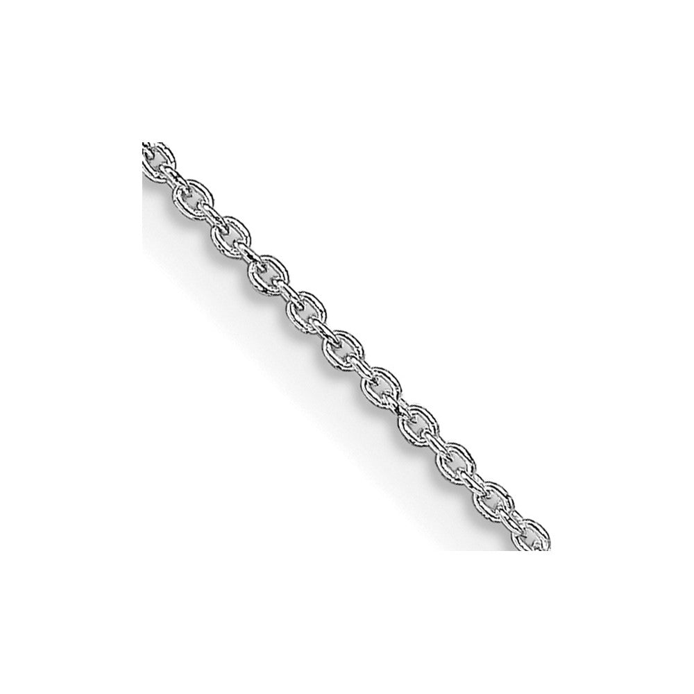 Sterling Silver Rhodium-plated 1mm Cable Chain w/2in ext.