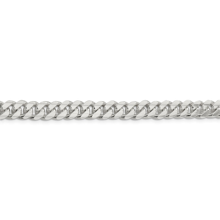 Sterling Silver 7.8mm Polished Domed Curb Chain