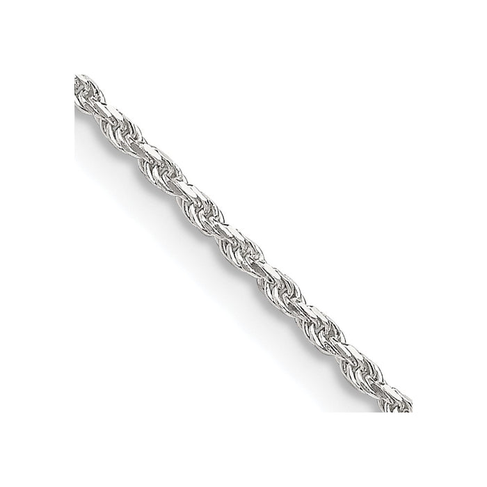 Sterling Silver 1.5mm Diamond-cut Rope Chain w/4in ext.