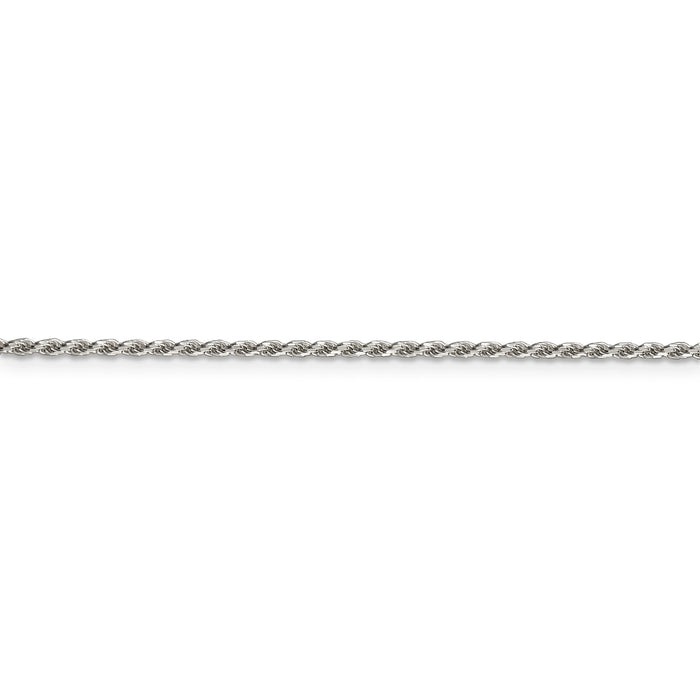 Sterling Silver 1.7mm Diamond-cut Rope Chain