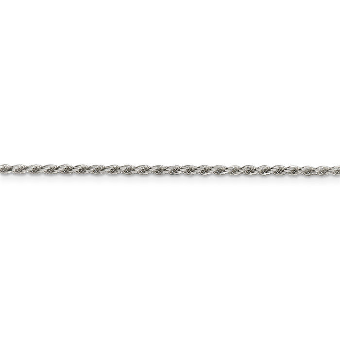 Sterling Silver 1.85mm Diamond-cut Rope Chain