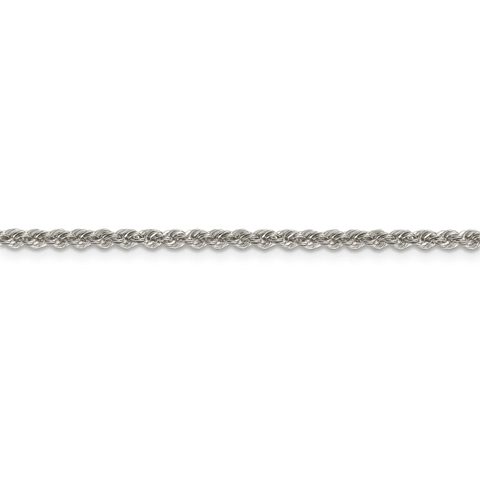 Sterling Silver 2.5mm Solid Rope Chain