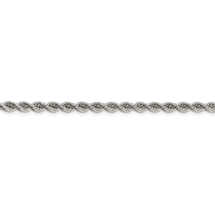 Sterling Silver 4.3mm Solid Rope Chain