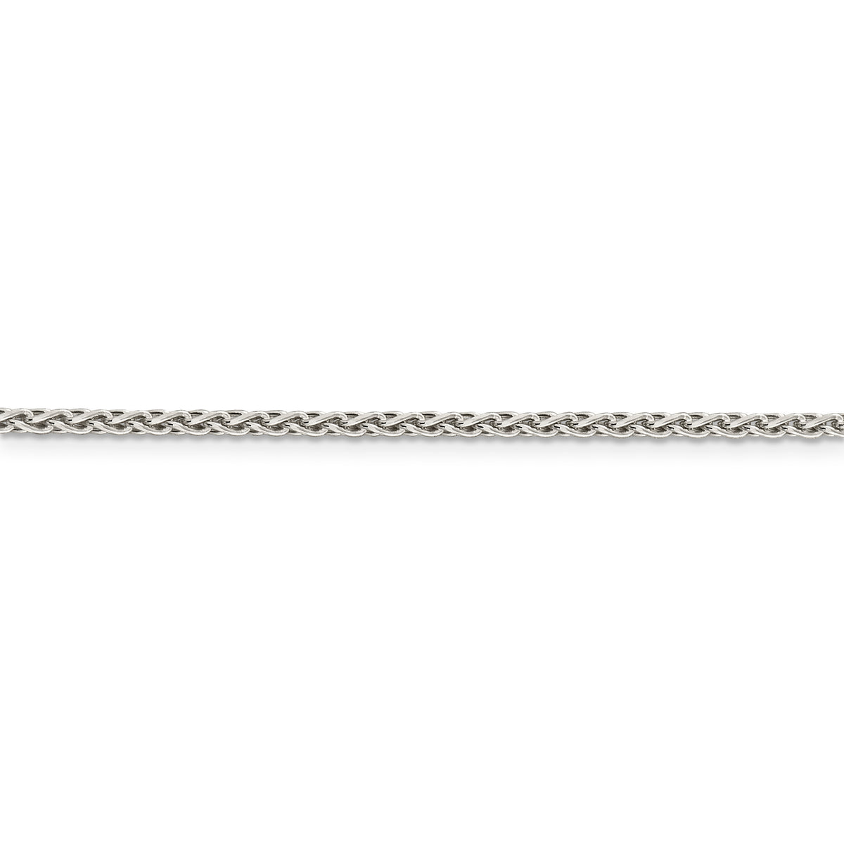 Sterling Silver 2mm Diamond-cut Spiga Chain