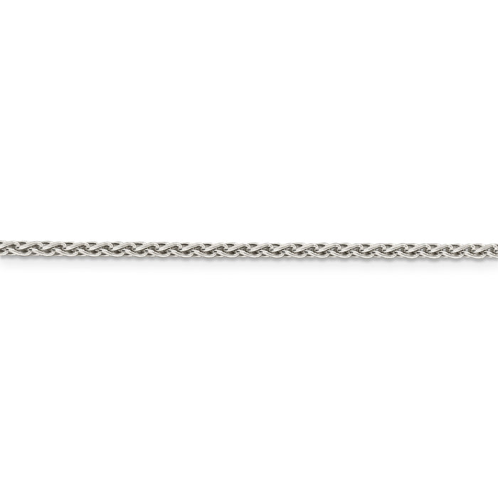 Sterling Silver 2mm Diamond-cut Spiga Chain