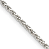 Sterling Silver 2mm Diamond-cut Spiga Chain